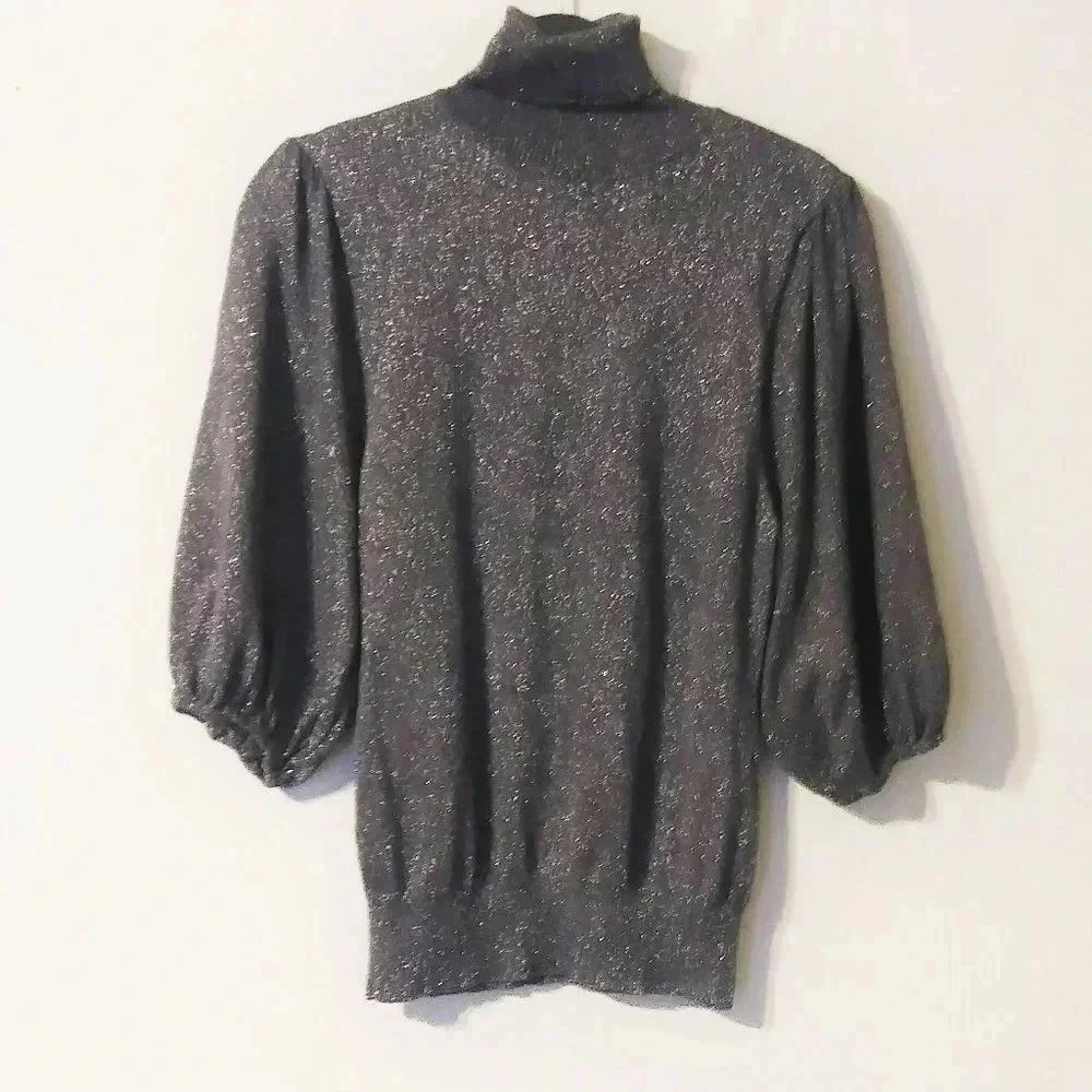 INC Gray Sparkle Knit‎ Turtle Neck Sweater